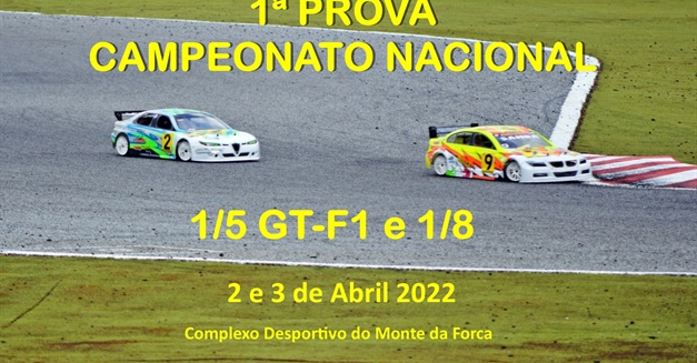 1ª Prova do Campeonato Nacional 1/5 TC+F1 e 1/8 GT